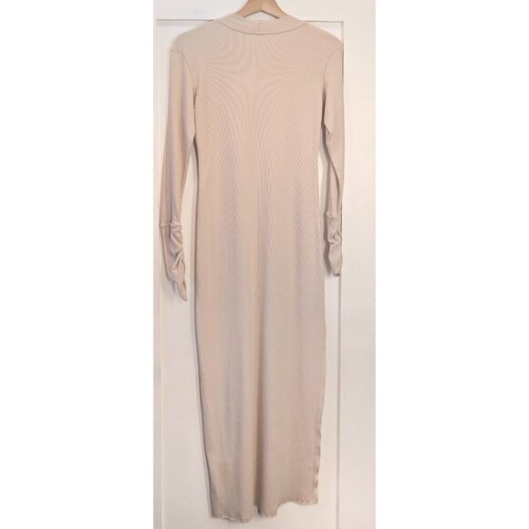 NWT Young Fabulous & Broke | Portia Ribbed Midi Dress In Cream - Picture 3 of 11